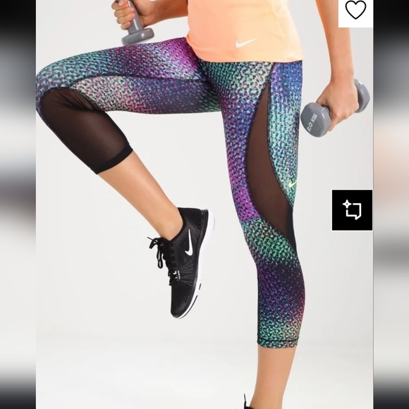 Nike Pro Hypercool Performance  Colorful Print Leggings Small Petite - Picture 1 of 9